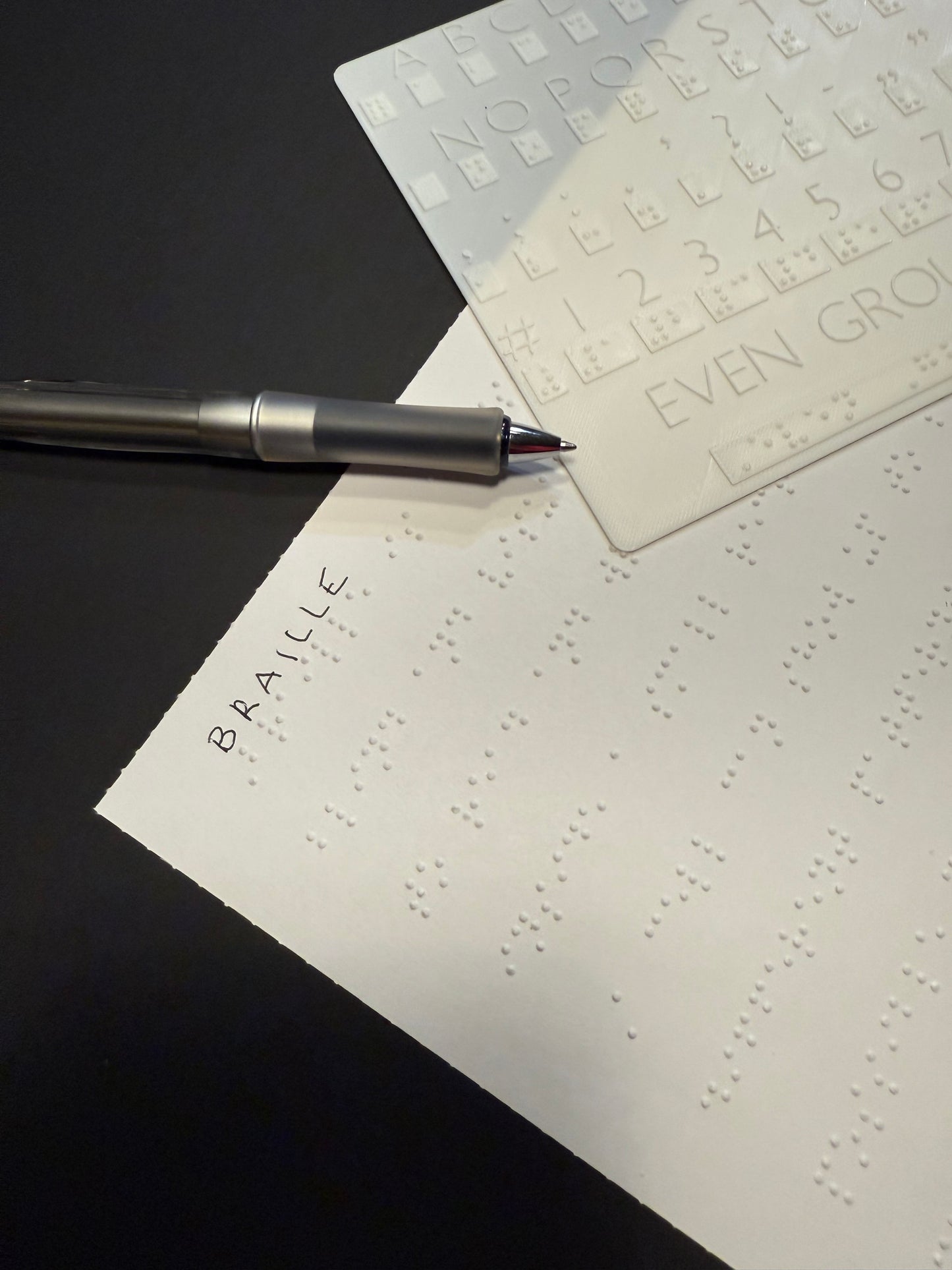 Braille Alphabet Learning Card with Practice Sheet