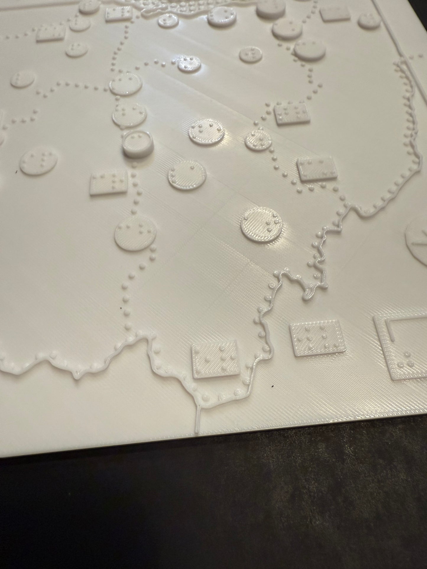 Ohio maps, braille, 3D printed