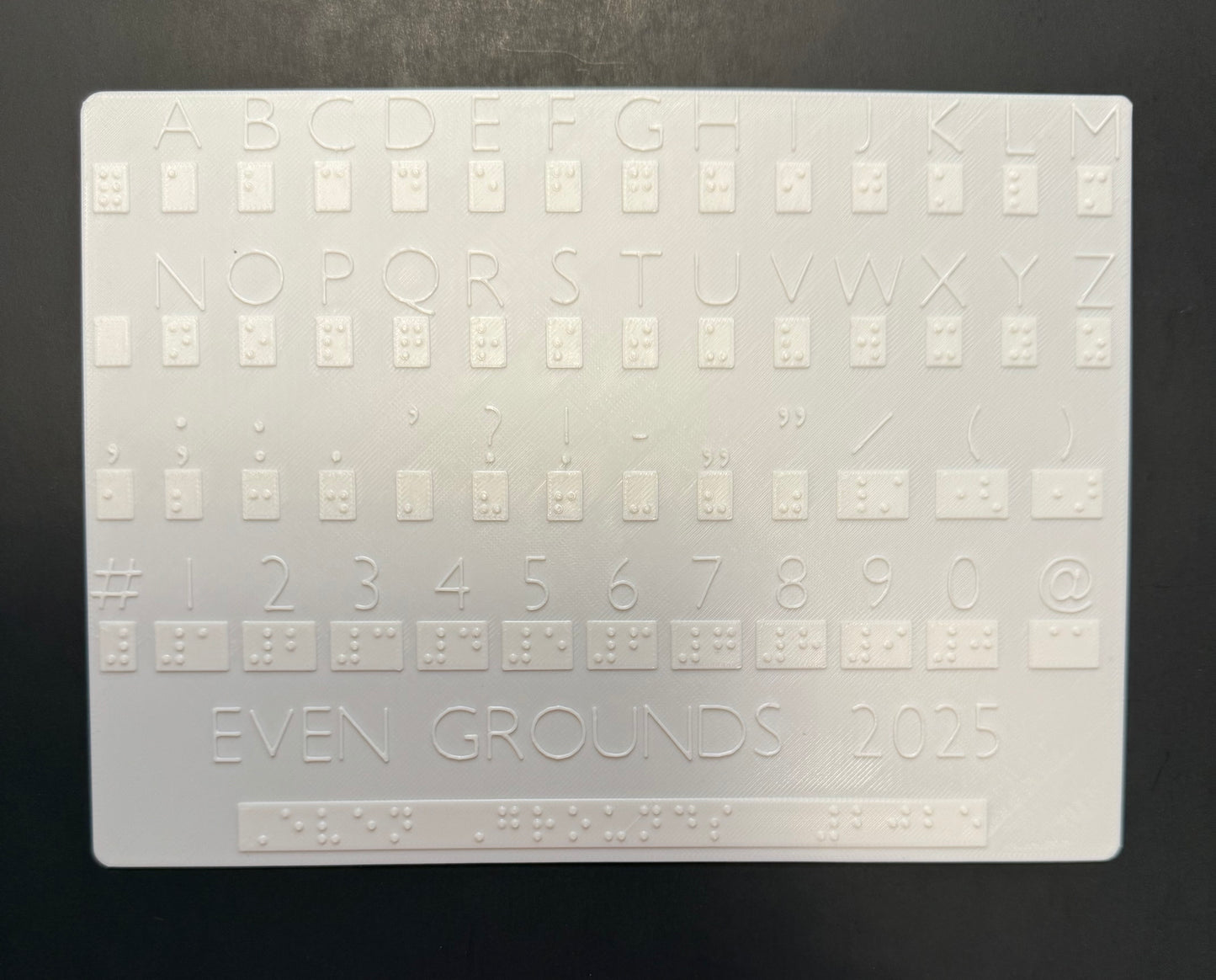 Braille Alphabet Learning Card with Practice Sheet