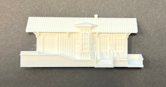 Peninsula Depot, Cuyahoga Valley, Flat N scale 1:160, unpainted, 3d printed